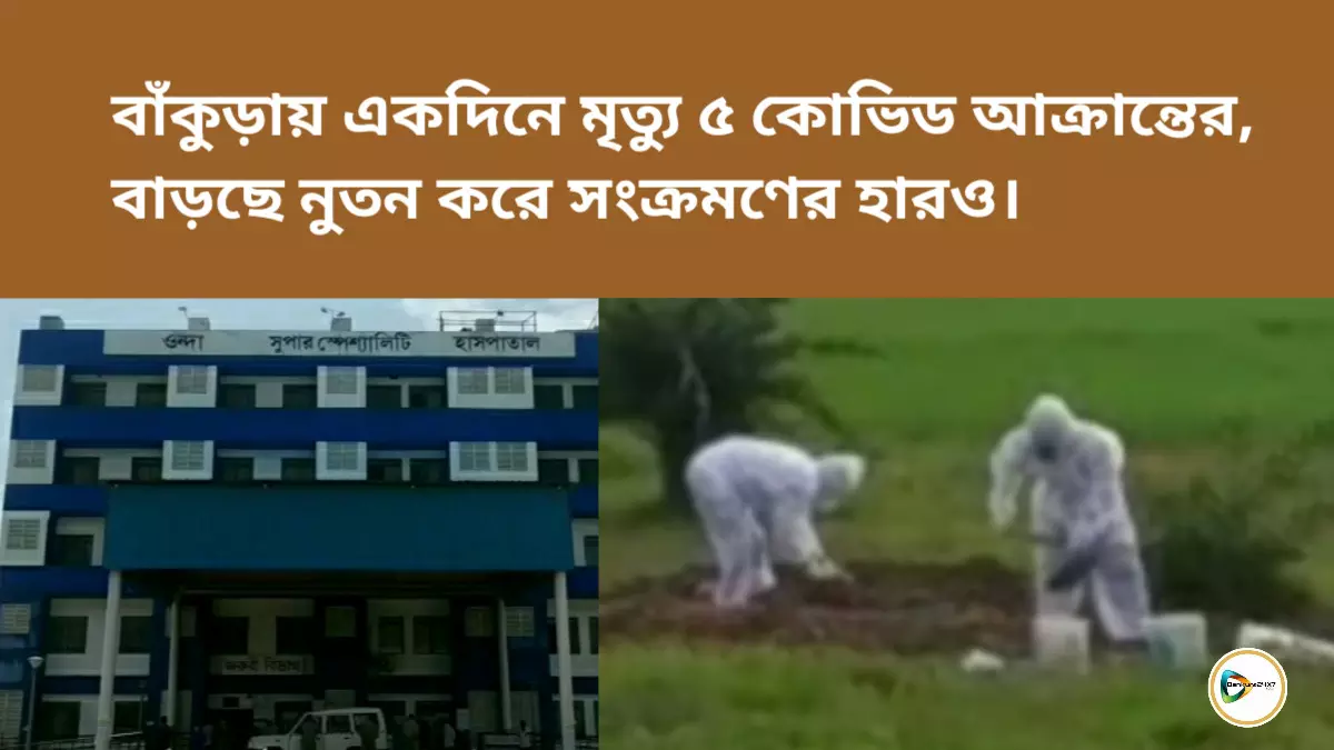 বাঁকুড়ায় একদিনে মৃত্যু ৫ কোভিড আক্রান্তের, বাড়ছে নুতন করে সংক্রমণের হারও।