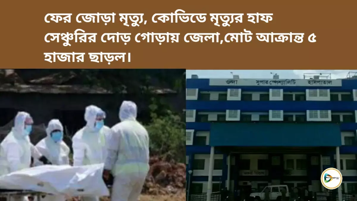 জেলায় মোট মৃতের সংখ্যা হাফ সেঞ্চুরির দোড় গোড়ায়, জেলায় কোভিডে ফের জোড়া মৃত্যু জেলায়। জেলায় মোট মৃতের সংখ্যা হাফ সেঞ্চুরির দোড় গোড়ায়, জেলায় কোভিডে ফের জোড়া মৃত্যু জেলায়।