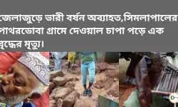 জেলাজুড়ে ভারী বর্ষন অব্যাহত,সিমলাপালের পাথরডোবা গ্রামে দেওয়াল চাপা পড়ে এক বৃদ্ধের মৃত্যু। জেলাজুড়ে ভারী বর্ষন অব্যাহত,সিমলাপালের পাথরডোবা গ্রামে দেওয়াল চাপা পড়ে এক বৃদ্ধের মৃত্যু।