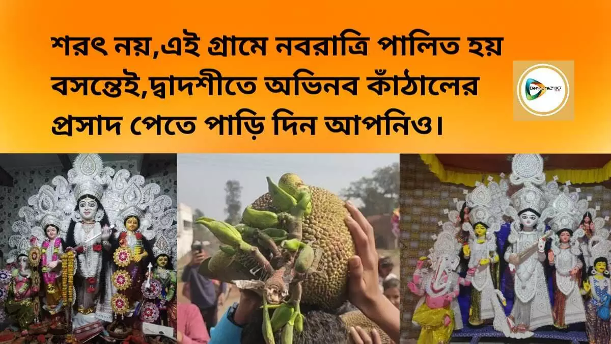 শরৎ নয়,এই গ্রামে নবরাত্রি পালিত হয় বসন্তেই,দ্বাদশীতে অভিনব কাঁঠালের প্রসাদ পেতে পাড়ি দিন আপনিও।