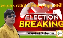 তালডাংরায় ২৩,৩৪১ ভোটে এগিয়ে তৃণমূল প্রার্থী। তালডাংরায় ২৩,৩৪১ ভোটে এগিয়ে তৃণমূল প্রার্থী।