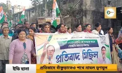 আইপ্যাকের ডেরায় ইডির হানা,প্রতিবাদে বাঁকুড়াতেও পথে নামল তৃণমূল।