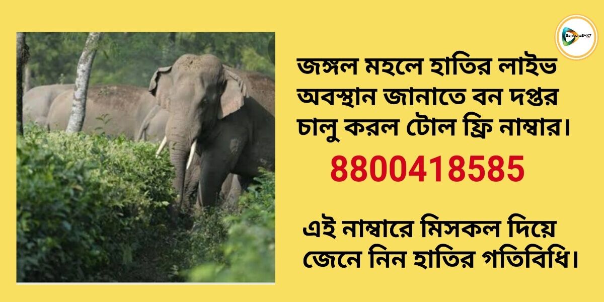 জঙ্গল মহলে হাতির অবস্থান জানাতে চালু মিস কল এলার্ট সার্ভিস। পাঁচ ভাগে ছত্রভঙ্গ হাতির দলকে বান্দোয়ানে পাঠানোর চেষ্টা বন দপ্তরের। জঙ্গল মহলে হাতির অবস্থান জানাতে চালু মিস কল এলার্ট সার্ভিস। পাঁচ ভাগে ছত্রভঙ্গ হাতির দলকে বান্দোয়ানে পাঠানোর চেষ্টা বন দপ্তরের।