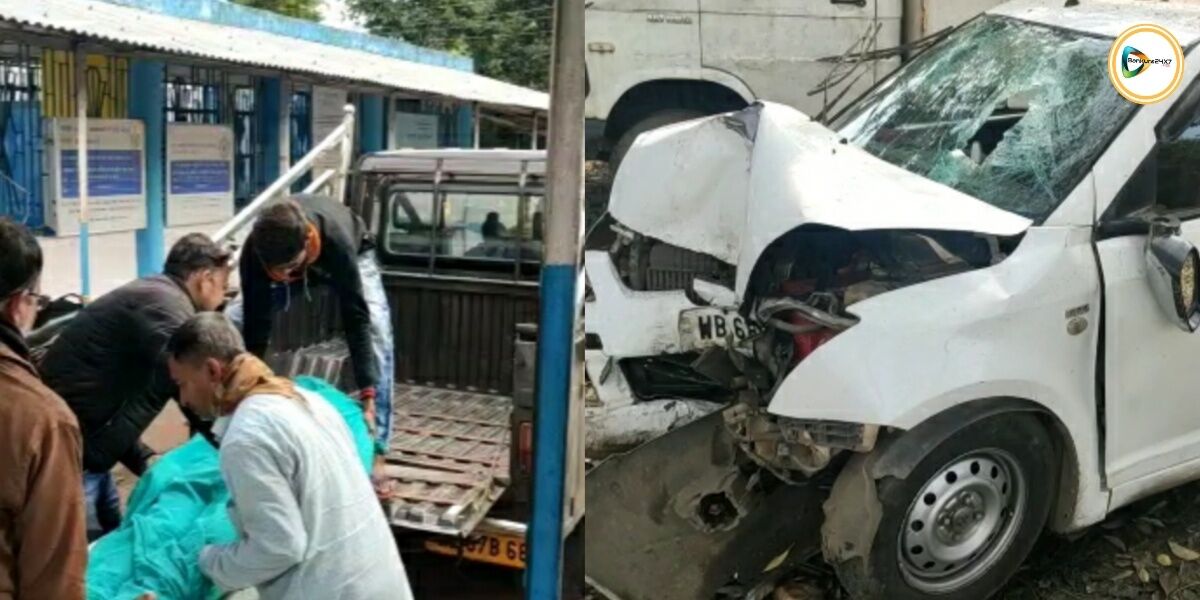 কুয়াশায় টের না পেয়ে গাছে ধাক্কা সওয়ারী গাড়ীর, শহরের ব্যবসায়ী মুকেশ খান্ডেলওয়াল ও চালক সহ মৃত ২, আহত আরও ১। কুয়াশায় টের না পেয়ে গাছে ধাক্কা সওয়ারী গাড়ীর, শহরের ব্যবসায়ী মুকেশ খান্ডেলওয়াল ও চালক সহ মৃত ২, আহত আরও ১।