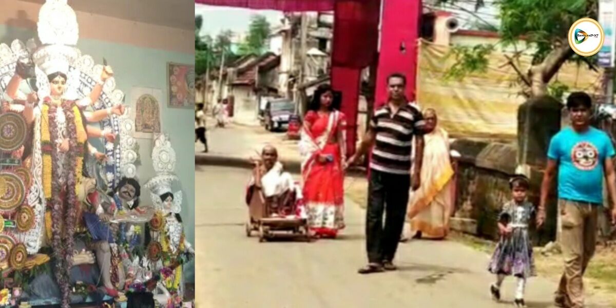 শতবর্ষীয় দিদিমাকে নিজের তৈরি কাঠ গাড়ীতে চড়িয়ে দেবী দর্শন করিয়ে বাহবা কুড়োলেন নাতি। শতবর্ষীয় দিদিমাকে নিজের তৈরি কাঠ গাড়ীতে চড়িয়ে দেবী দর্শন করিয়ে বাহবা কুড়োলেন নাতি।