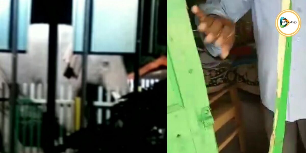মারখায় রাতের অন্ধকারে স্কুলের মিড ডে মিলের ভাঁড়ার ঘরে হাতির হানা,ভাঙ্গল দরজা!