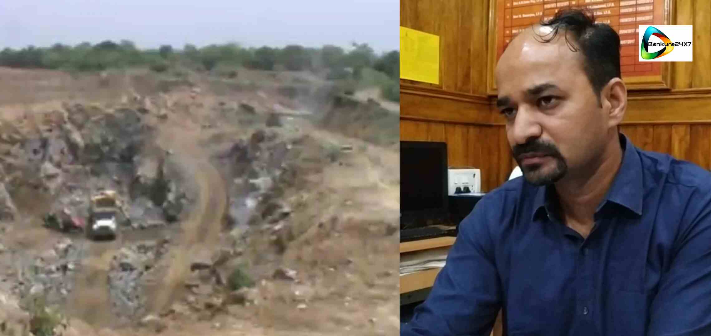 জঙ্গলের মাঝে,বন দপ্তরের জমিতেই চলছে অবৈধ পাথর খাদান!খাদান বন্ধের দাবীতে সরব গ্রামবাসীরা।