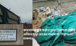 কারখানায় চুরি করতে ঢুকে নিরাপত্তা রক্ষীর গুলিতে মৃত্যু চোরের,বড়জোড়া শিল্পাঞ্চলে চাঞ্চল্য।