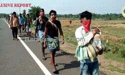 লকডাউনে থাকা,খাওয়ার সঙ্কট! পায়ে হেঁটে রাইপুর থেকে বিহার পাড়ি পরিযায়ী শ্রমিকদের। লকডাউনে থাকা,খাওয়ার সঙ্কট! পায়ে হেঁটে রাইপুর থেকে বিহার পাড়ি পরিযায়ী শ্রমিকদের।