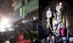 রাতভর কার্তিক বিসর্জনের কার্নিভালে মাতল সোনামুখী। রাতভর কার্তিক বিসর্জনের কার্নিভালে মাতল সোনামুখী।