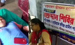 মহালয়ার পূন্য তিথিতে স্বেচ্ছায় রক্তদানে ব্রতী হলেন হাটগ্রামের বাসিন্দারা।