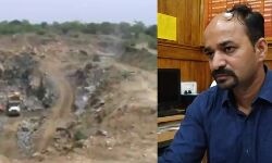 জঙ্গলের মাঝে,বন দপ্তরের জমিতেই চলছে অবৈধ পাথর খাদান!খাদান বন্ধের দাবীতে সরব গ্রামবাসীরা।