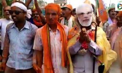 জঙ্গলমহলের হিড়বাঁধের হাতিরামপুরে বিজেপির বিজয় মিছিলে মানুষের ঢল।