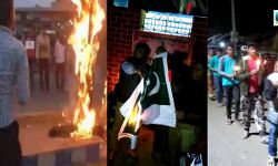 বাঁকুড়াতেও পুড়ল পাকিস্তানি পতাকা, বীর জওয়ানদের শ্রদ্ধা জানাতে মৌন মোমবাতি মিছিল জেলা জুড়ে। বাঁকুড়াতেও পুড়ল পাকিস্তানি পতাকা, বীর জওয়ানদের শ্রদ্ধা জানাতে মৌন মোমবাতি মিছিল জেলা জুড়ে।