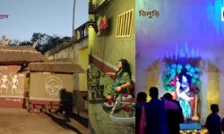 জেলার গ্রামের সরস্বতী পুজোতেও থিমের চল! #দেখুন ভিডিও।